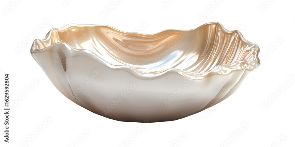 Naklejka premium Spherical Shell with Toned Gradient Isolated on Transparent Background