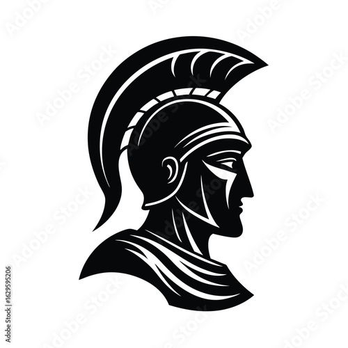 Cabeza de Estatua con Casco Espartano