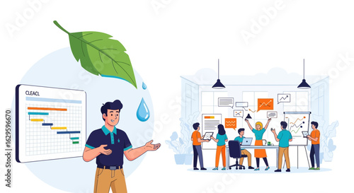 Sustainable project management and collaborative team environment for success