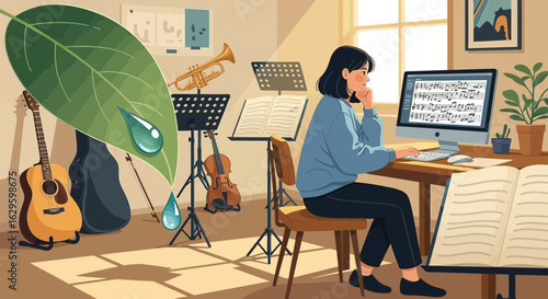 Musical inspiration in nature: A composer finds creative harmony in her studio filled with