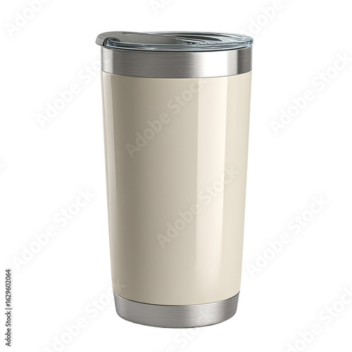 Beige Insulated Drink Container