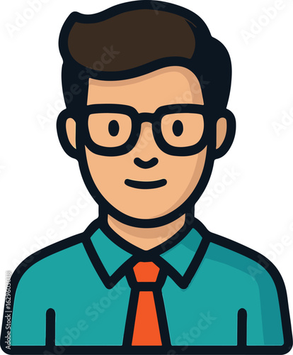 A humorous vector illustration set of a superhero businessman, manager, and scientist with superhuman power and confidence