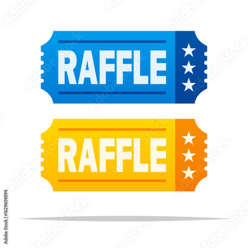 Raffle ticket vector isolated illustration