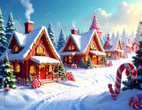 Snowy Christmas Village