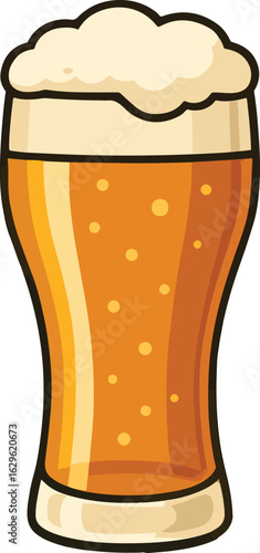 glass of beer vector illustration