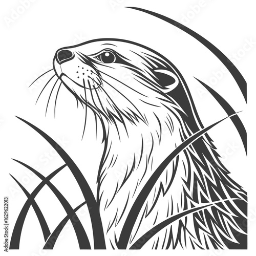 vector illustration of a marmot