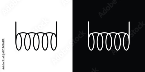 Wire coil icon. editable stroke web icons