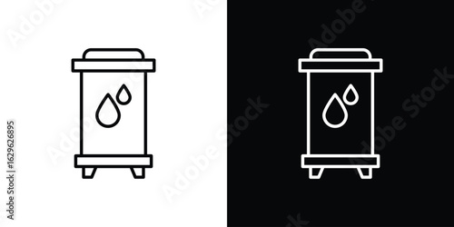 Water tank icon. editable stroke web icons