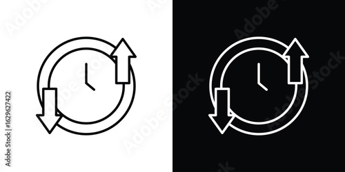 Uptime and downtime icon. editable stroke web icons