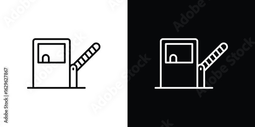 Toll road icon. editable stroke web icons