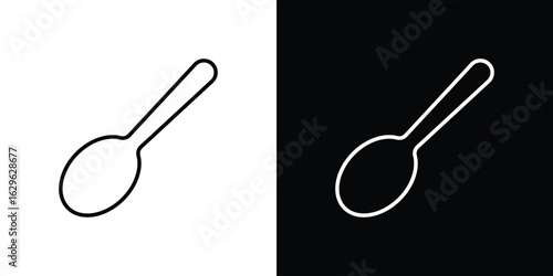 Spoon icon. editable stroke web icons