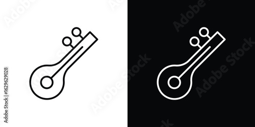 Sitar icon. editable stroke web icons