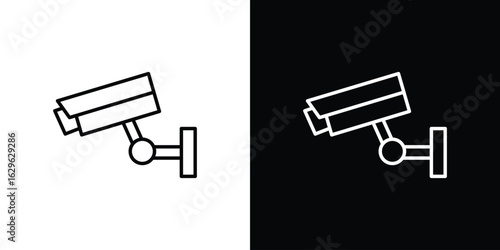 Security camera icon. editable stroke web icons