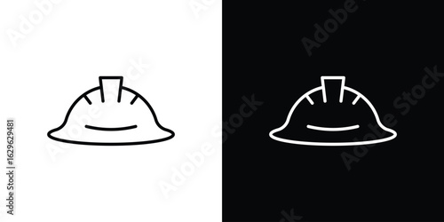Safety helmet icon. editable stroke web icons