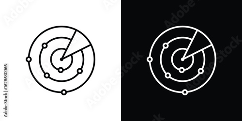 Radar detection icon. editable stroke web icons