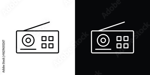 Radio icon. editable stroke web icons