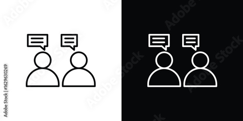Public opinion icon. editable stroke web icons