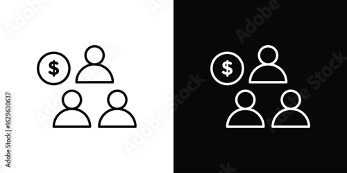 Ponzi scheme icon. editable stroke web icons