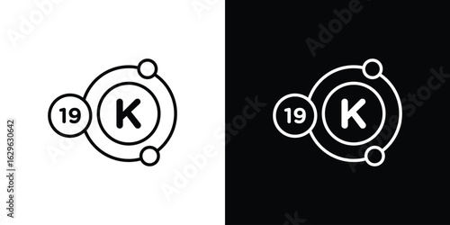 Potassium icon. editable stroke web icons