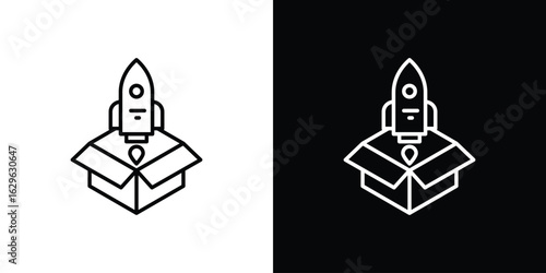 Product release icon. editable stroke web icons