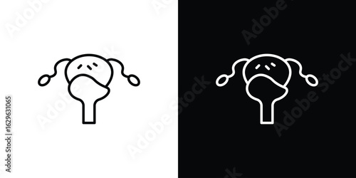 Pelvic inflammatory disease icon. editable stroke web icons