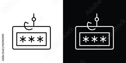 Password phishing icon. editable stroke web icons