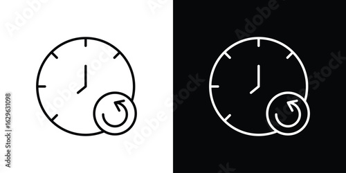 Past icon. editable stroke web icons