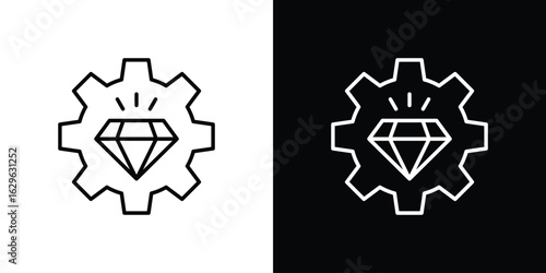 Operational excellence icon. editable stroke web icons