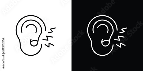 Otitis icon. editable stroke web icons
