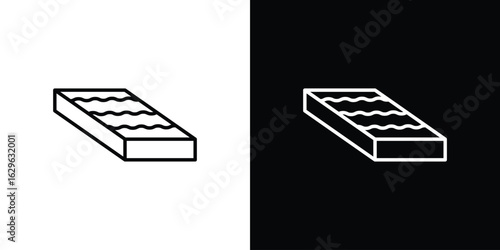 Mattress icon. editable stroke web icons