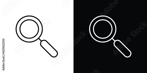 Magnifying glass icon. editable stroke web icons