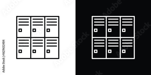 Lockers icon. editable stroke web icons