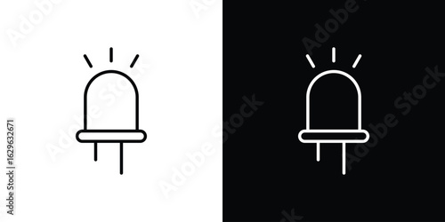 LED icon. editable stroke web icons