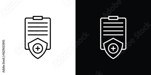 Health insurance icon. editable stroke web icons