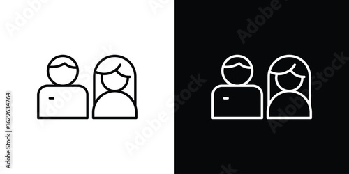 Girlfriend icon. editable stroke web icons