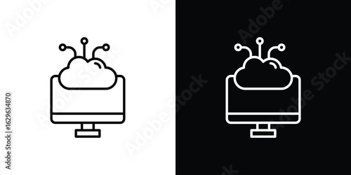 edge computing icon. editable stroke web icons