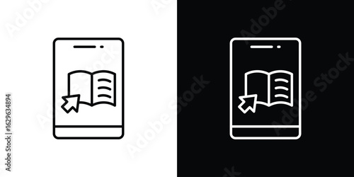 Ebook icon. editable stroke web icons