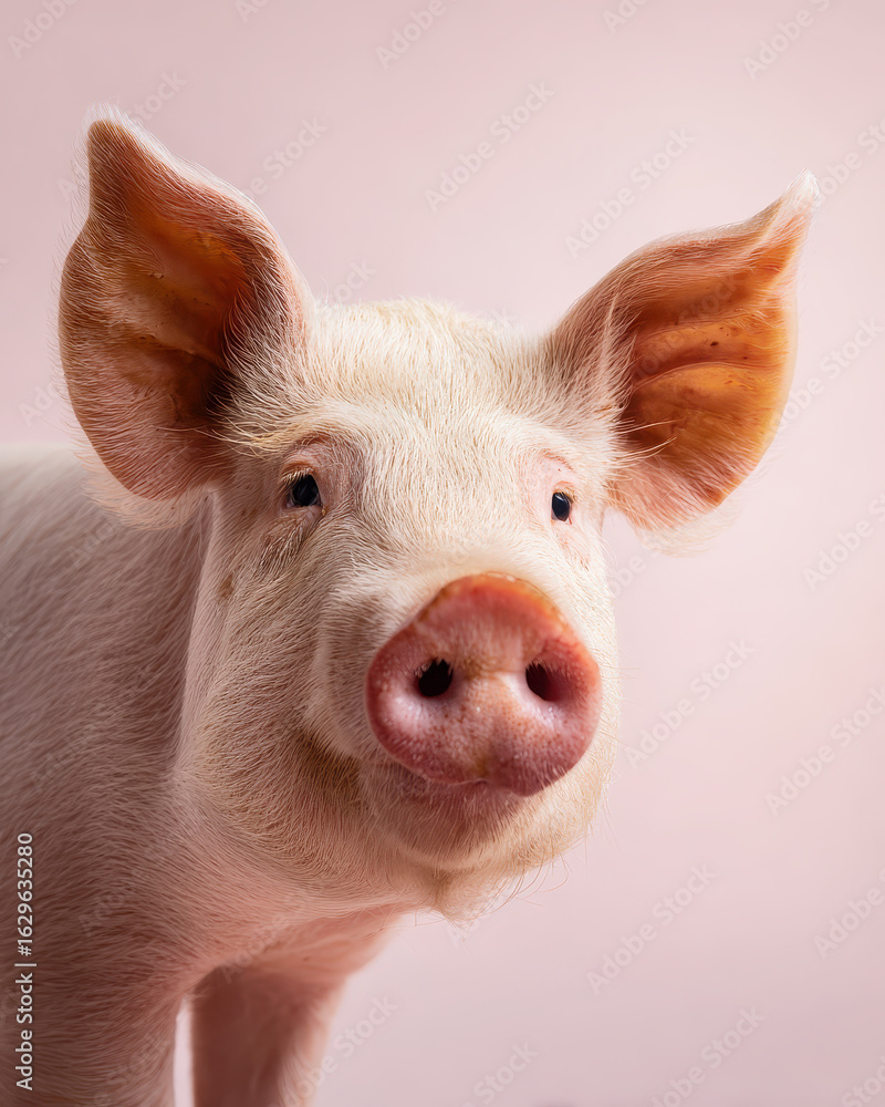 Fototapeta premium Curious Pig Minimalist Product Photo