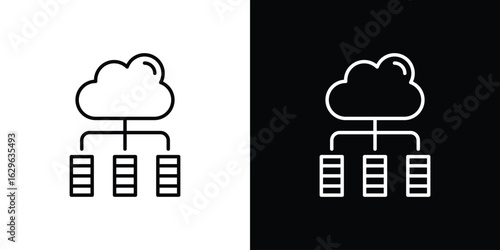 Data center icon. editable stroke web icons