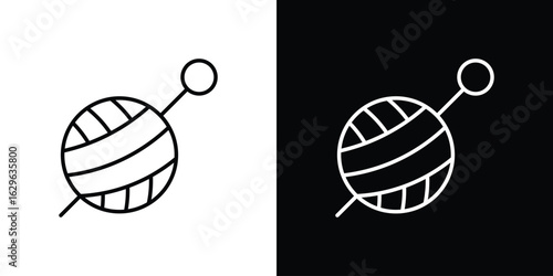 Crochet icon. editable stroke web icons