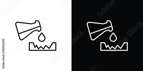 Corrosive substance icon. editable stroke web icons