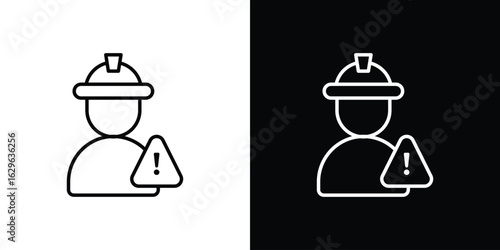 Construction risk icon. editable stroke web icons