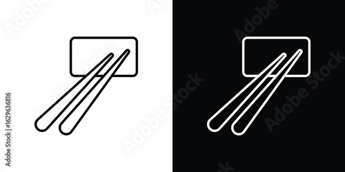 Chopsticks icon. editable stroke web icons