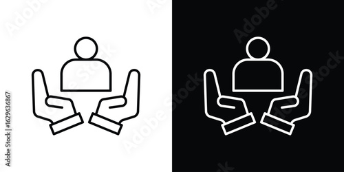 Child custody icon. editable stroke web icons