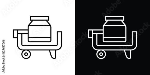 Cement mixer icon. editable stroke web icons