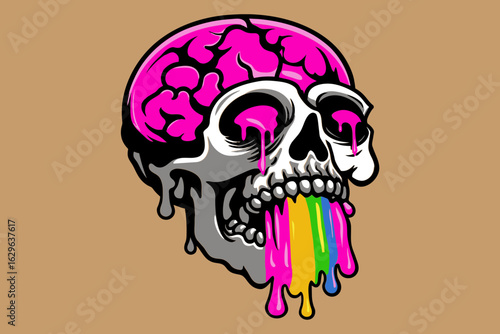 Brain Skull Vomit Rainbow