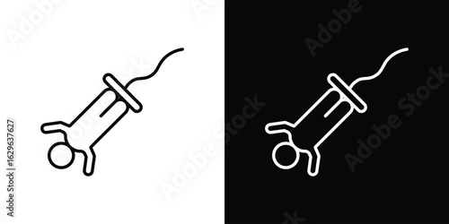 Bungee jumping icon. editable stroke web icons