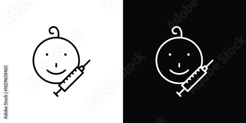 Baby Vaccination icon. editable stroke web icons