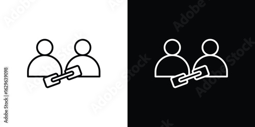 Affiliate link icon. editable stroke web icons