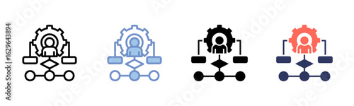 Workflow icon sheet multiple style collection